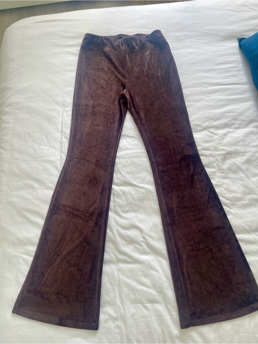 Ardene Brown Velour Flared Leggings